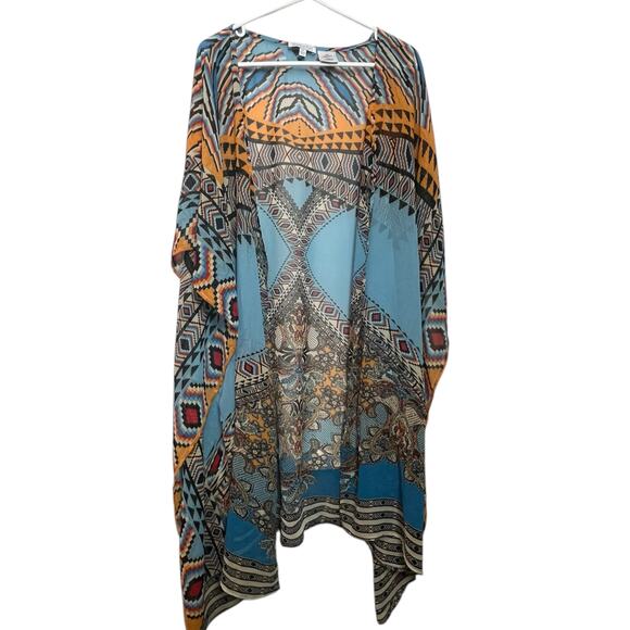 Patrons of Peace Duster Cardigan Size M/L Lightweight Sheer Open Front - Picture 4 of 6